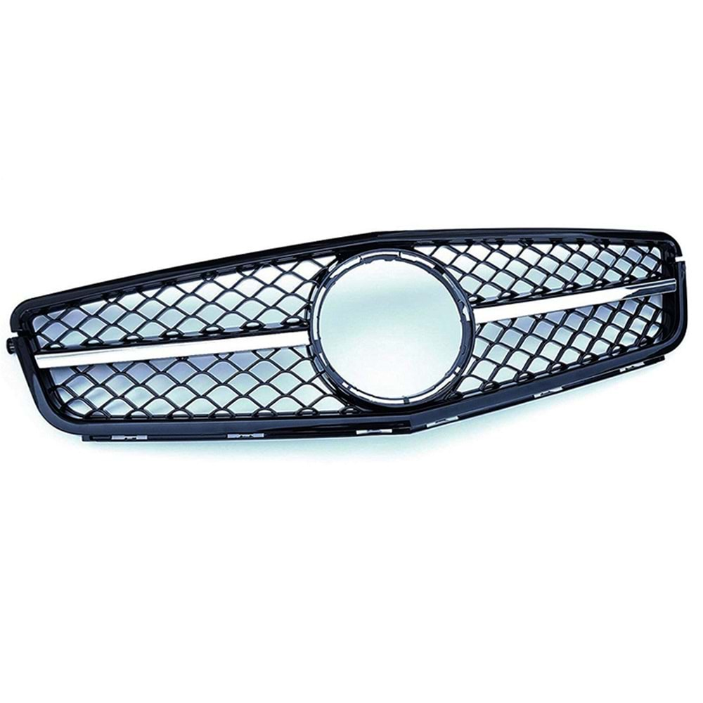 W204 AMG Front Grille ABS / 2007-2014 (Chrome Line, Black)