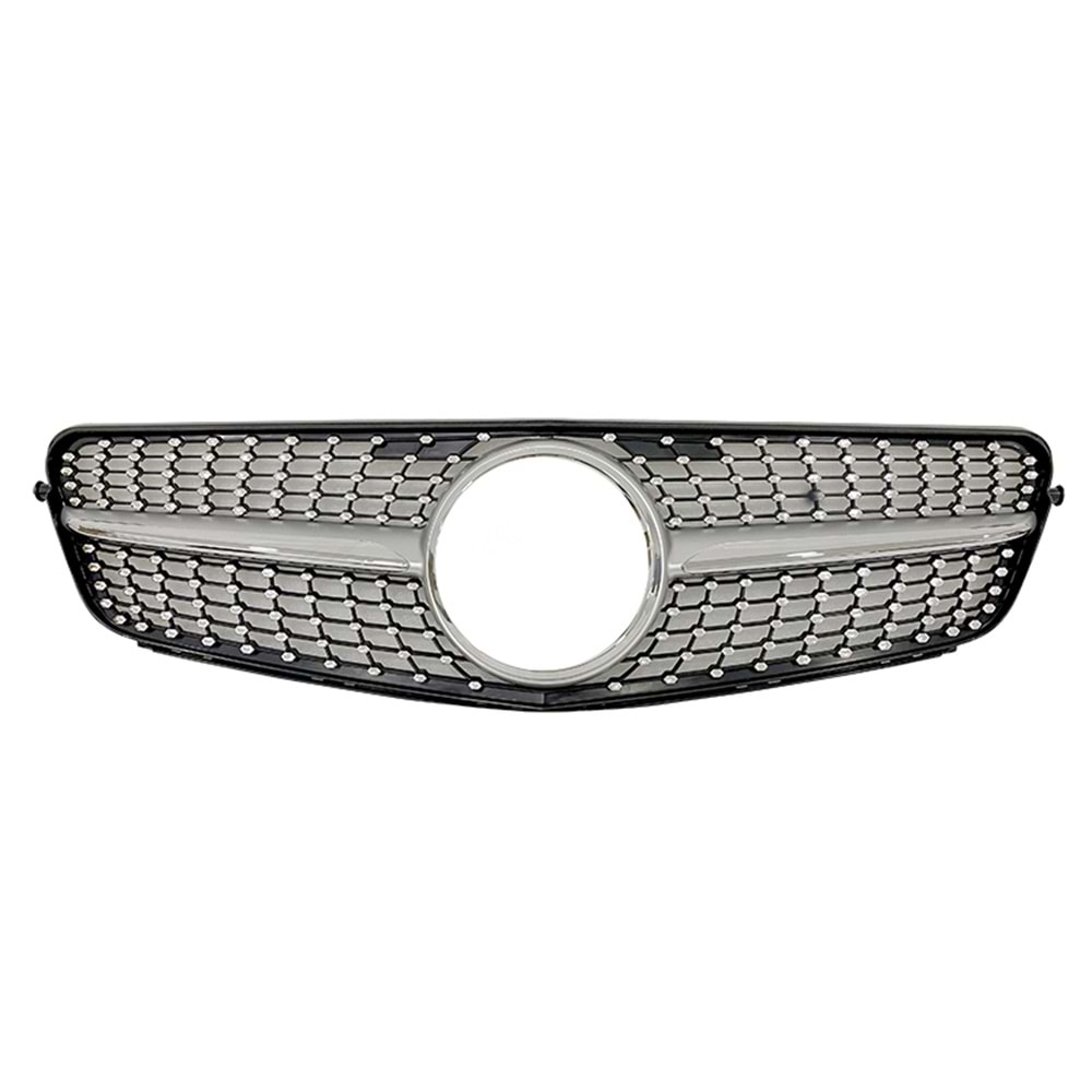 W204 Diamond Front Grille ABS / 2007-2011 (Piano Black)