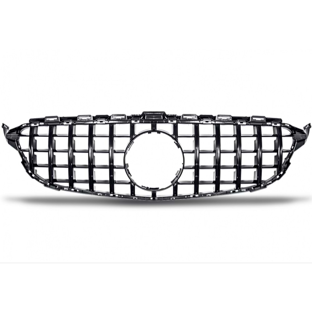 W205 GTR Front Grille ABS / 2015-2018 (Chrome Line + Piano Black)