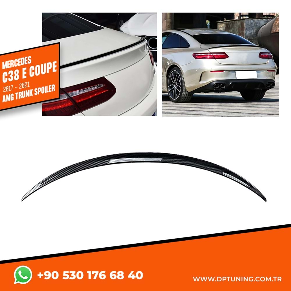 C238 E Coupe AMG Rear Trunk Spoiler Piano Black ABS / 2017-2020