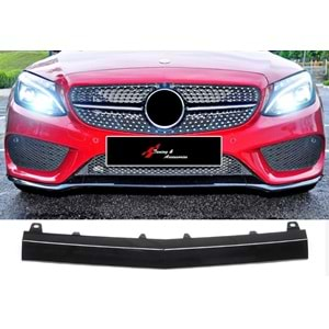 Bumper/AMG, Front Lower Trim/Centre, Piano Black Surface, Oem St., ABS