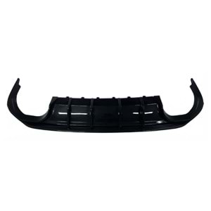 A3 8Y Sedan Rear Diffuser Left+Right Double Outputs Piano Black ABS / 2020-up
