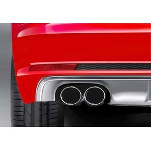 A4 B9 S4 Rear Diffuser Left+Right Double Outputs Grey + Dark Grey ABS / 2016-2019 (Standart Bmp)