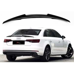 A4 B9 F80 Rear Trunk Spoiler Piano Black ABS / 2016-2019