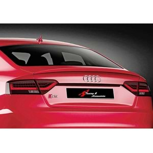 A5 B8 S5 Style Rear Trunk Spoiler Piano Black Vacuum Plastic / 2007-2016 (4 Doors)