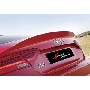 A5 B8 S5 Style Rear Trunk Spoiler Piano Black Vacuum Plastic / 2007-2016 (4 Doors)