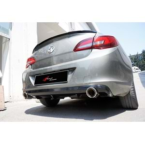 Astra J Sedan OPC Style Diffuser R+L Single Chromee Exhaust Tips Piano Black Vacuum Plastic / 2011-2020