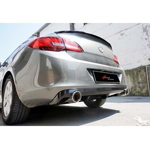 Astra J Sedan OPC Style Diffuser R+L Single Chromee Exhaust Tips Piano Black Vacuum Plastic / 2011-2020