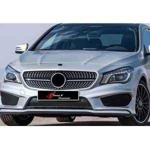 CLA C117 Diamond Front Grille ABS / 2016-2019 (Chrome + Piano Black)