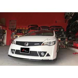 Civic FD6 Mugen RR Front Lip Piano Black Vacuum Plastic / 2006-2011