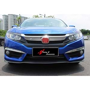 Honda Civic 2016 FC5/S - Chromee, Fog Lamp Up Frame (Bumper), Ön, Plating (ABS), Set