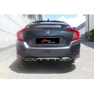 Civic FC5 OEM Rear Trunk Spoiler With LED Raw Surface ABS / 2016-2021