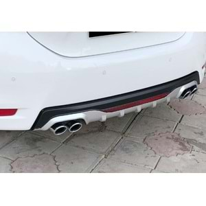 Corolla E170 Plus A1 Difüzör Gray + Matt Black ABS / 2013-2018 (Chrome Exhaust Look)