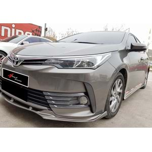 Corolla E170 Elite Style Front Lip Piano Black Vacuum Plastic / 2017-2018