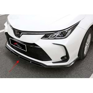 Corolla 4 Piece Front Lip Piano Black ABS / 2018 After