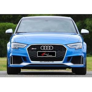 A3 8V FL RS3 Grille ABS / 2017-2019 (Chrome Frame + Piano Black With Quattro Badge)