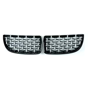 E90 LCI Diamond Front Grill P.Black Frame + Choromium inside ABS / 2008-2011