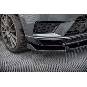 Cupra Ateca Max V1 Front Lip Piano Black Vacuum Plastic / 2021 - up