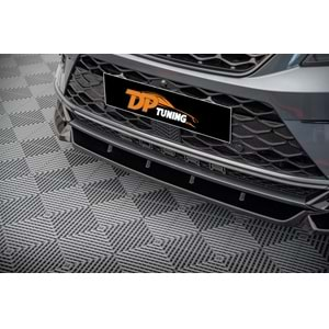 Cupra Ateca Max V1 Front Lip Piano Black Vacuum Plastic / 2021 - up