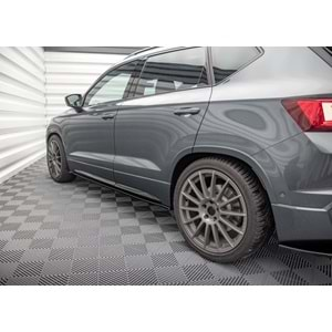 Cupra Ateca Max Side Skirt Lower Lip Piano Black Vacuum Plastic / 2021 -