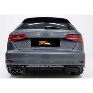 A3 8V Facelift Max Rear Diffuser Piano Black Vacuum / 2016 - 2020