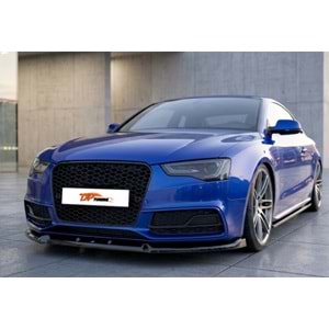A5 8T Facelift S5 / S-Line V3 Front Lip Piano Black Vacuum / 2011-2016