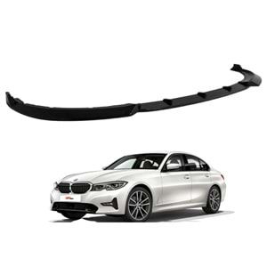 G20 Standard Bumper Front Lip Piano Black ABS / 2020 - 2022 (3 Pieces)