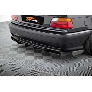 E36 M3 MAX Style Splitter Rear Diffusor Matte Black Vacuum Plastic / 1990-2000