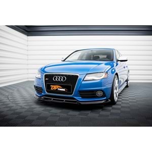 A4 B8 S4 / S-Line Max V4 Front Lip Piano Black Vacuum Plastic / 2008 - 2011