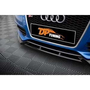 A4 B8 S4 / S-Line Max V4 Front Lip Piano Black Vacuum Plastic / 2008 - 2011