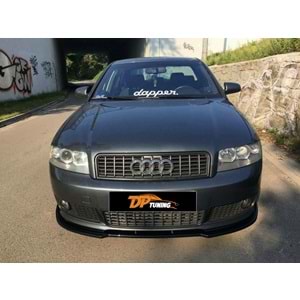 A4 B6 S-Line Max V2 Front Lip Piano Black Vacuum Plastic / 2000 - 2006