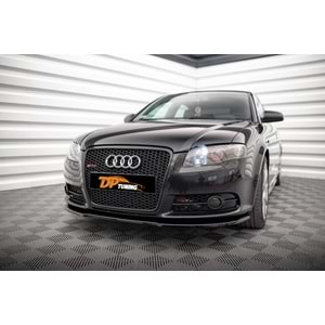 A4 B7 S-Line Max Front Lip Piano Black Vacuum Plastic / 2004 - 2008
