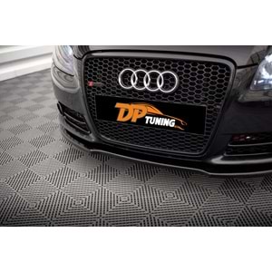 A4 B7 S-Line Max Front Lip Piano Black Vacuum Plastic / 2004 - 2008