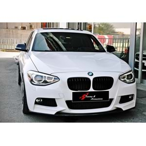 F20 M Performance Style Front Lip Piano Black Vacuum Plastic / 2011-2014