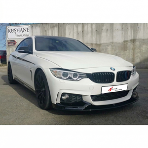 F32/F33/F36 M Performance Front Lip Piano Black Vacuum Plastic / 2014 - up