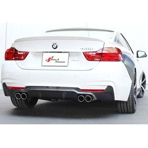 F32 - F33 - F36 M Performance Diffuser R+L Double Output Piano Black Vacuum Plastic / 2014-2020