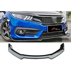 Civic FC5 Front Lip Piano Black ABS / 2016-2021 (3 Piece)