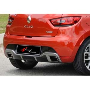 Clio 4 RS Model Rear Diffuser Left+Right Single Outlet Raw Vacuum / 2012-2019