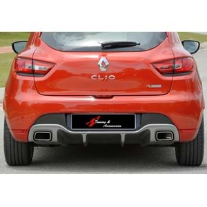 Clio 4 RS Model Rear Diffuser Left+Right Single Outlet Raw Vacuum / 2012-2019