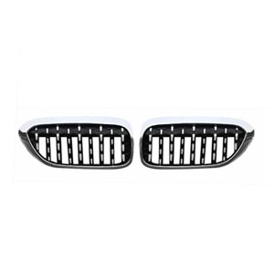 G30 Diamond Front Grille ABS / 2017- 2019 (Chrome Frame + Piano Black)