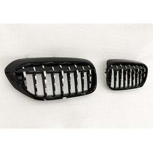 G30 Meteor Front Grille ABS / 2017-2019 (Piano Black Frame + Chrome)