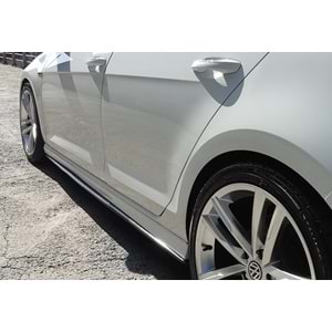 Golf 7 Side Skirt Lower Lip Piano Black Vacuum Plastic / 2012-2020