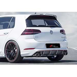 Golf 7 Oettinger Style Rear Bumper Lip R+L Dual Output Raw Surface Vacuum Plastic / 2012-2017