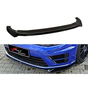 Golf 7 R Max V2 Front Lip Piano Black Vacuum Plastic / 2012-2017