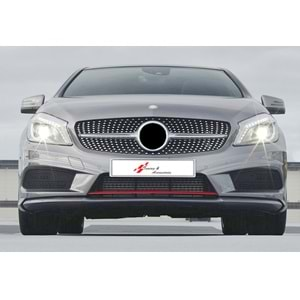 W176 Diamond Front Grille ABS / 2012-2018 (Chrome + Piano Black)