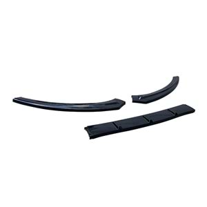Jetta Mk6 Basic Plus V2 Front Lip 3 Pieces Piano Black ABS / 2010-2018
