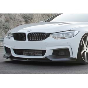 F32 - F36 M Performance Front Lip Piano Black ABS / 2014-2020