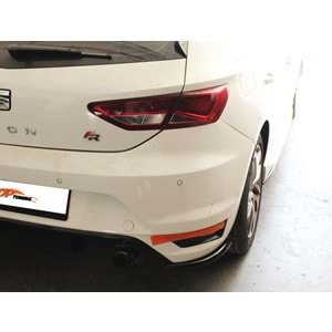 Leon Mk3 FR Aero Rear Flaps Piano Black Vacuum Plastic / 2012-2020