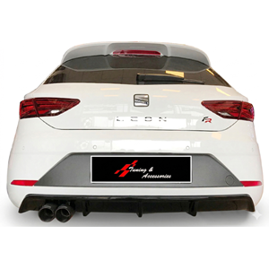 Leon Mk3 FL Custom Model Diffuser Left Dual Output Piano Black Vacuum Plastic / 2017-2020