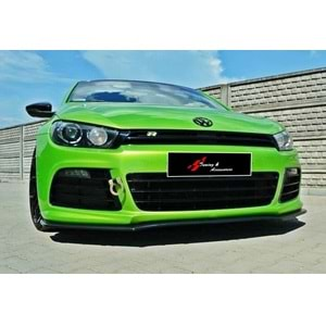 Scirocco Mk3 R Max Front Lip V2 Piano Black Vacuum Plastic / 2008-2013